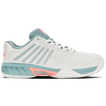 KSwiss Tennis Shoes Hypercourt Express 2 Clay/Sand Court White/Aqua Blue Kids